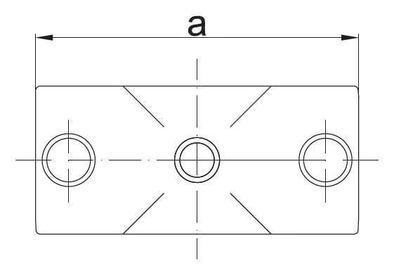 CONECTOR DE SOCLU DREPT pentru țeavă de 1 1/2" (1½", Ø48,3 mm)