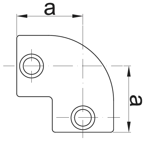 CONECTOR COT LA 90° pentru țeavă de 1" (Ø33,7 mm)