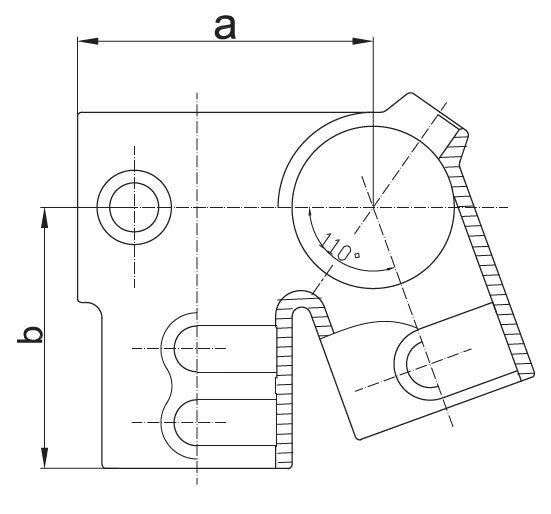 CONECTOR DE STREAȘINĂ pentru țeavă de 1 1/2" (1½", Ø48,3 mm)