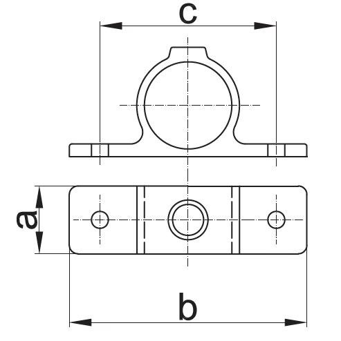 SUPORT DE FIXARE pentru țeavă de 1 1/2" (1½", Ø48,3 mm)