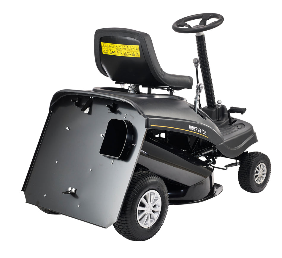 Texas Rider 6110E tractoras pentru tuns gazonul 2 in 1, 6.4CP, benzina, latime de taiere 610mm, inaltime taiere 35-75mm, sac colector 150l, pornire electrica