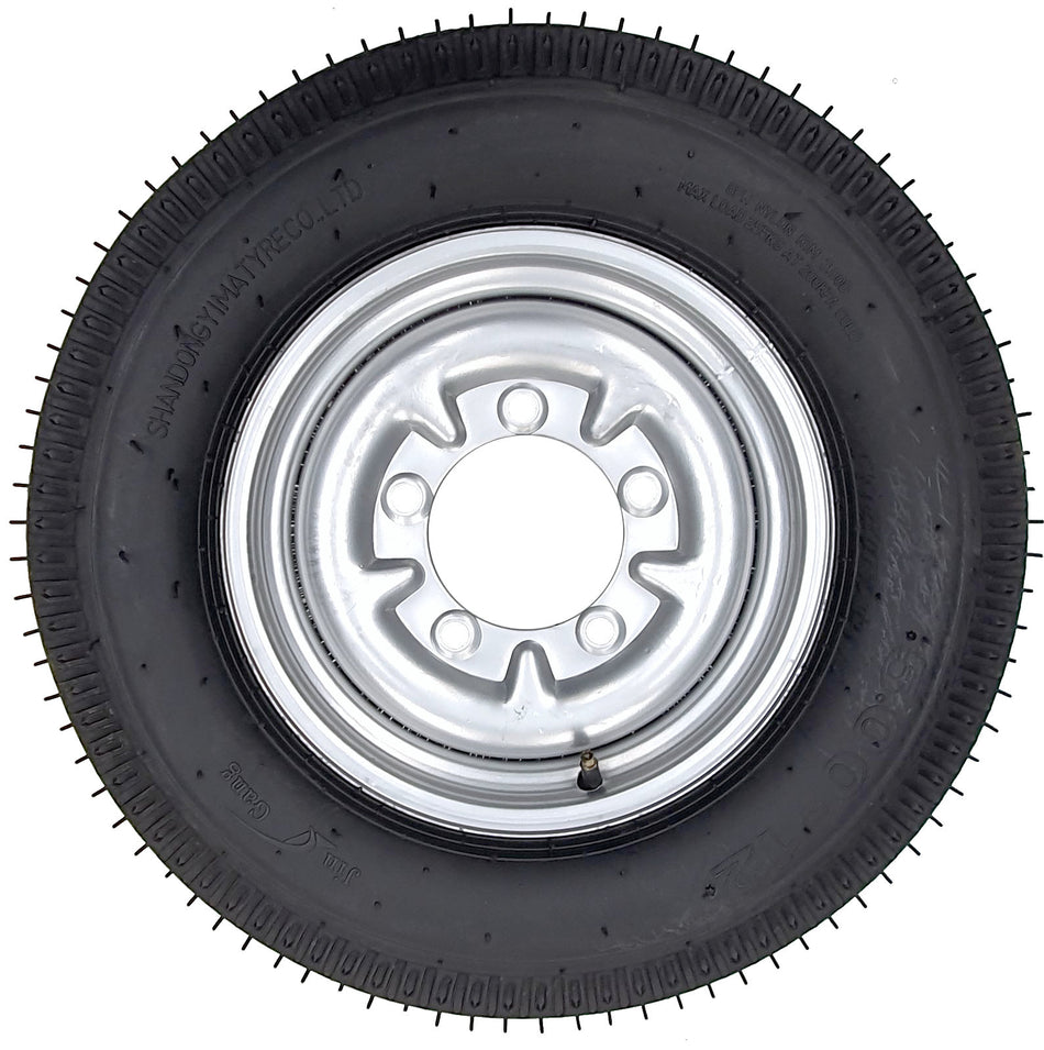 ProGARDEN Set roti complete 5.00-12, 5 prezoane, profil rutier, RIM3.00B