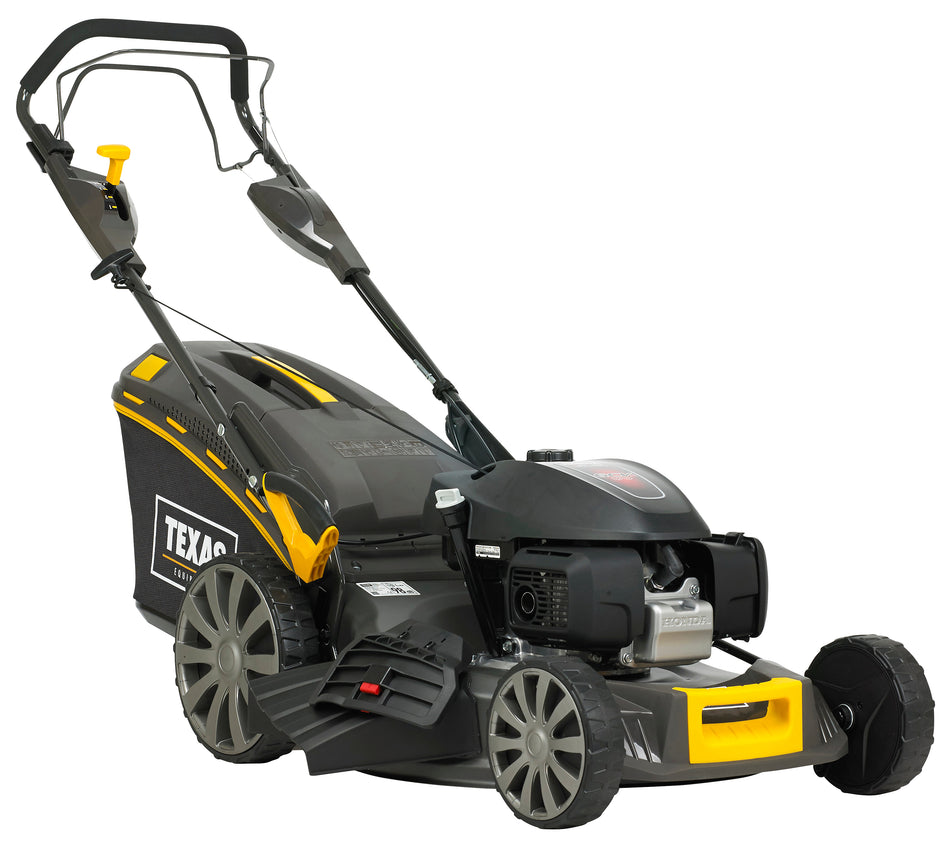 Texas Premium 5390TR/W masina de tuns gazonul motor Honda GCV170 benzina 4.8CP, EU V, autopropulsata, 530mm, 4in1, 4 viteze, sac 65l, reglaj central