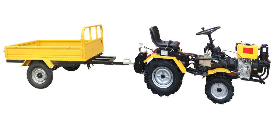 ProGARDEN Campo RM600CT remorca 600kg minitractor, 1 osie, prindere cupla, roti profil rutier 5.00-12