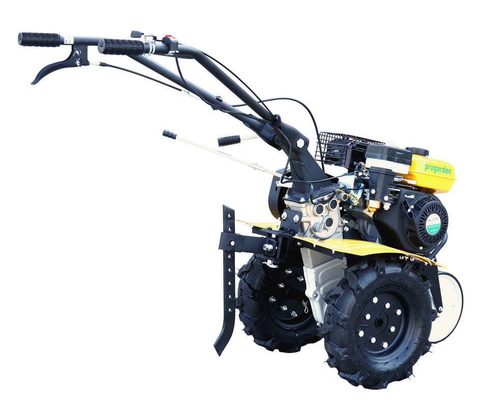 ProGARDEN Campo 703 motocultor 7CP, 2+1 trepte, roti 4.00-8, 2+1 freze, benzina, curele, transmisie aluminiu