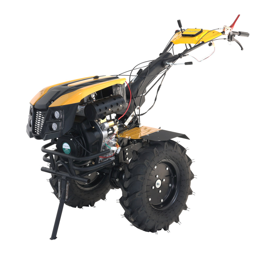 ProGARDEN Campo 1273 Alpine V2, motocultor 12CP, 2+1 trepte, 2+2+1 freze, roti 6.00-12, diesel, EU V, pornire electrica, 2 prize putere