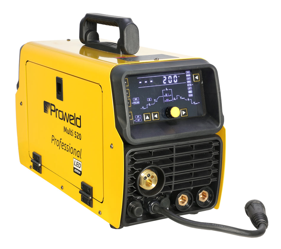ProWELD Multi 520 Sudură și tăiere Oțel, Inox, Aluminiu, Fontă, 4 procese: MIG, TIG HF, MMA, plasmă CUT, 200A