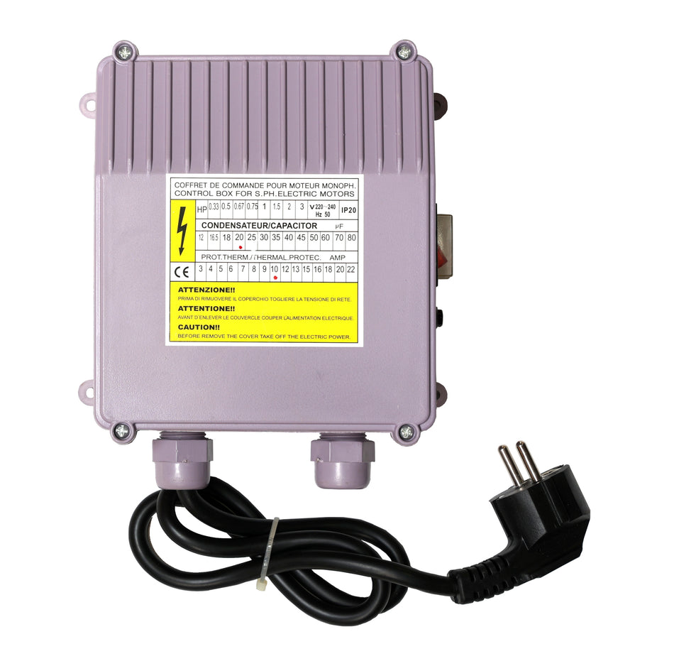 ProGARDEN Cutie control pompa, 10A, 20uF