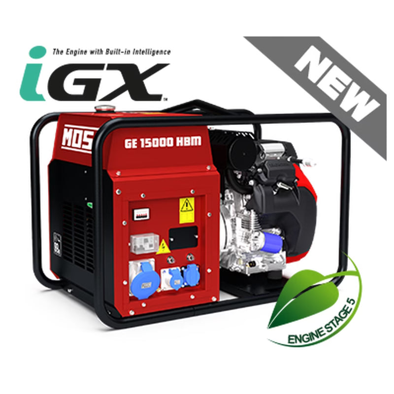 Generator de curent Gama "Silenced Open Frame" MOSA - Powered by Honda GE 15000 HBM - AVR