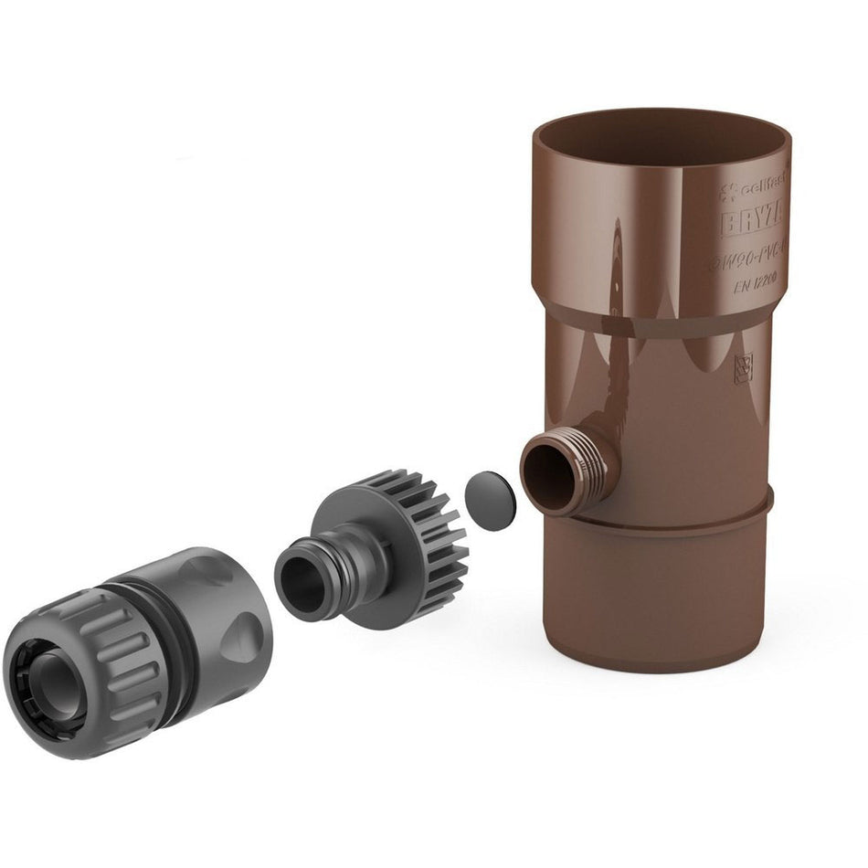 Colector de apa de ploaie Cellfast BRYZA 90 mm - Maro