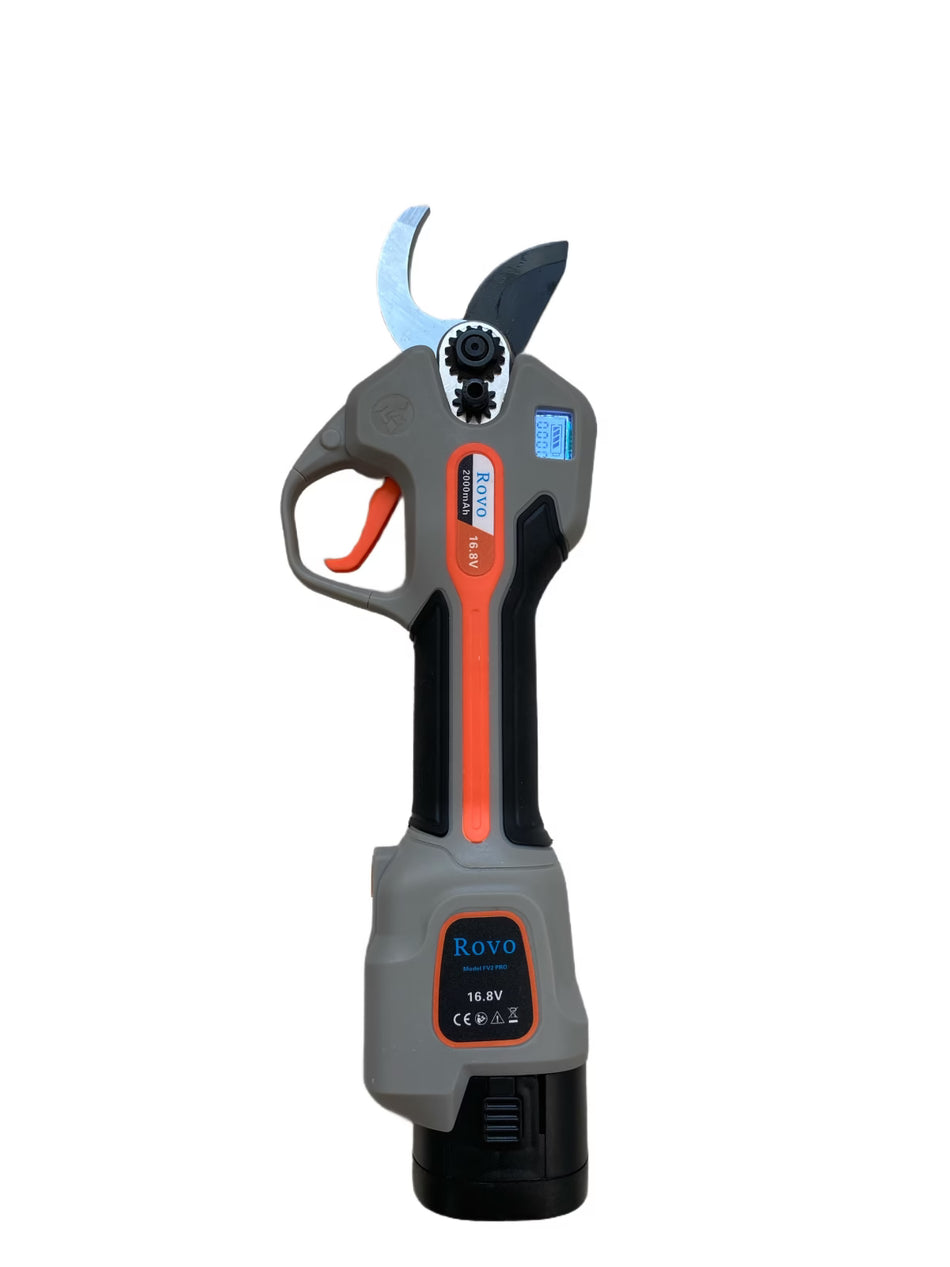 Foarfeca electrica pentru gradina Rovo FV2 PRO, motor brushless, 2 acumulatori 2000mAh, diametru 30mm, valiza de transport