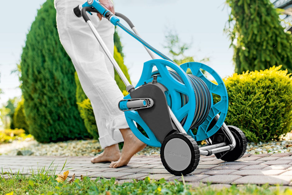 Furtun cu tambur Cellfast DISCOVER, furtun gradina MULTIFLEX 1/2" INCH 20M, accesorii incluse