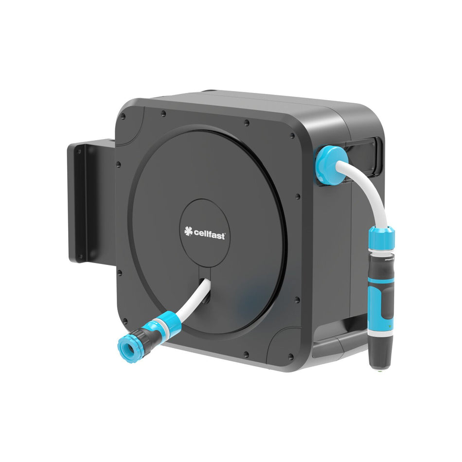 Furtun cu tambur automat Cellfast ERGO, 20m, 1/2" Inch, accesorii incluse