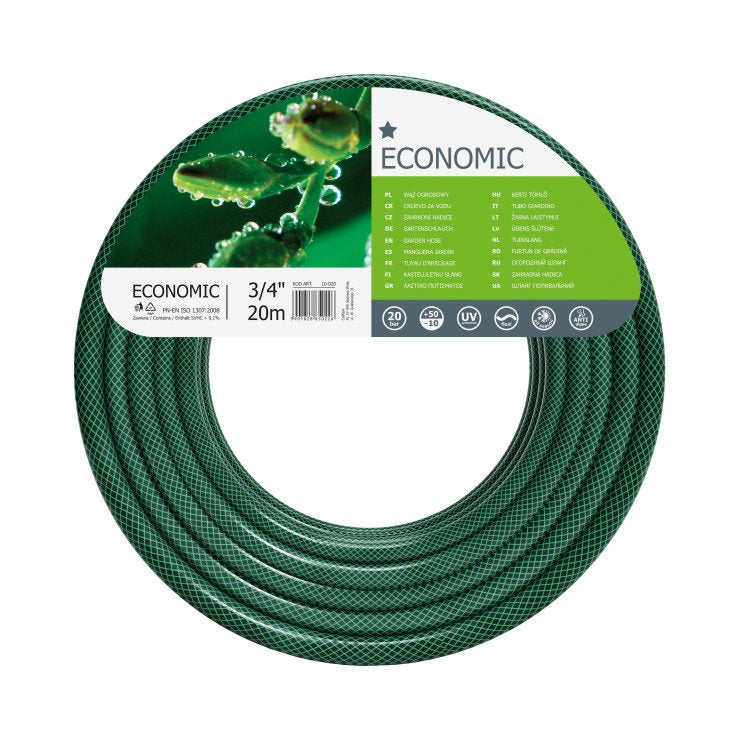 Furtun pentru gradina Cellfast ECONOMIC, 3 straturi cu armatura, 3/4" Inch 20m, protectie UV