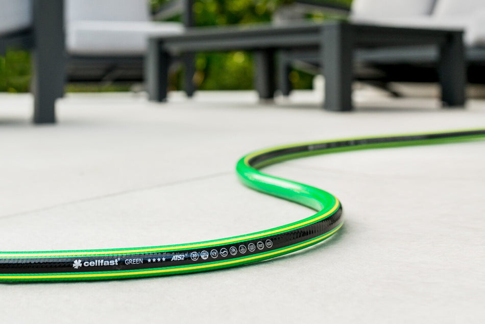 Furtun pentru gradina Cellfast GREEN cu 5 straturi, 1/2" Inch, Armat, 50m, protectie UV, antirasucire
