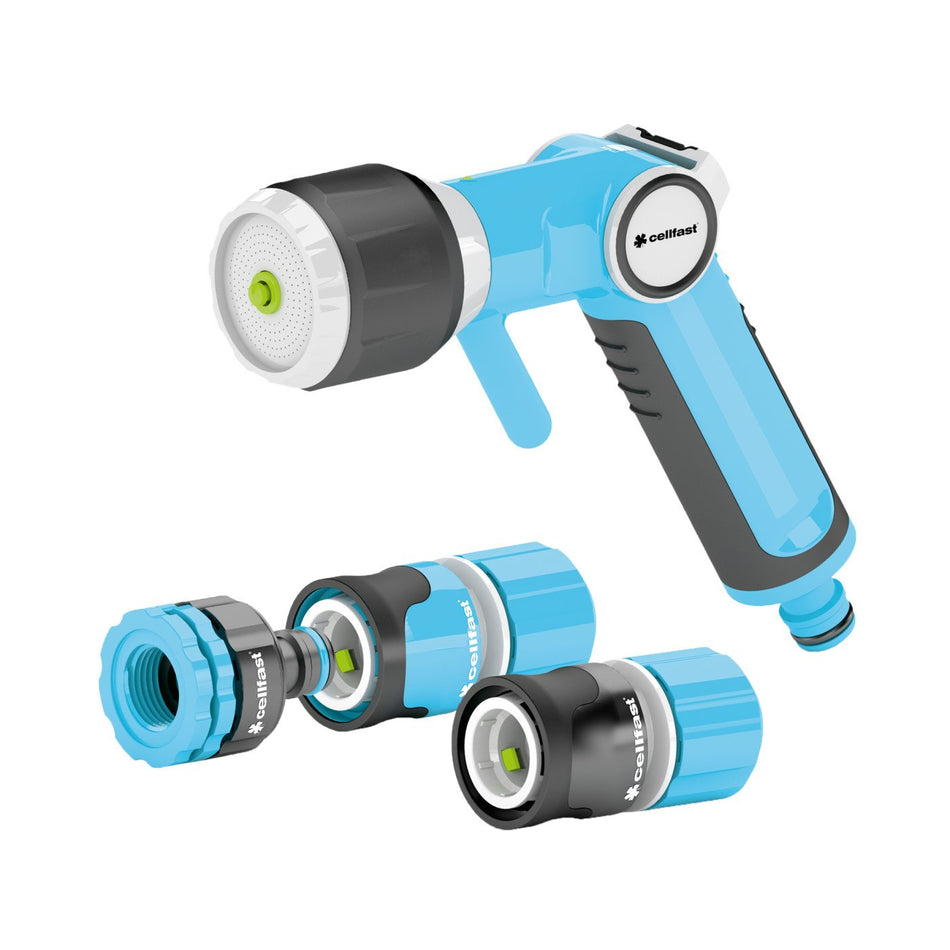 Set pistol multifunctional Cellfast ERGO conectori 1/2" Inch - 5/8" Inch