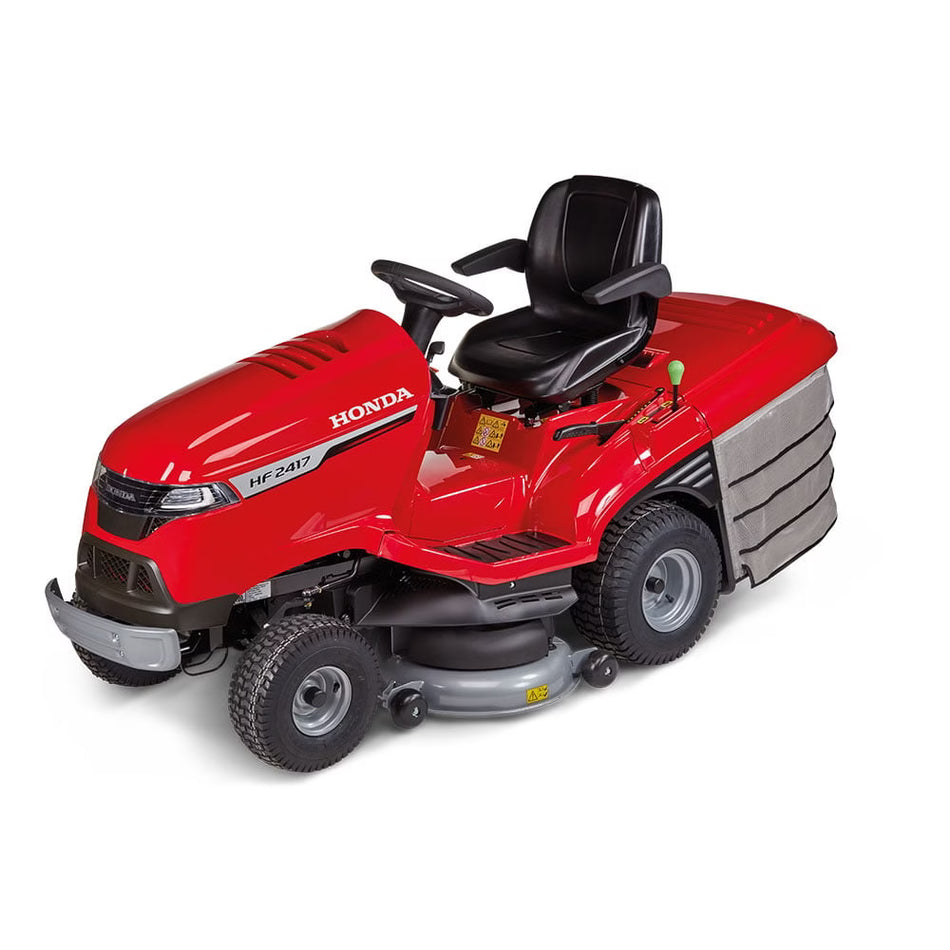 Tractoraș de tuns gazon Honda HF 2417 K5 HME, 13.19 CP, benzină, 102 cm lățime de tăiere, coș colector 300 L, transmisie hidrostatică, mulching Versamow, cruise control