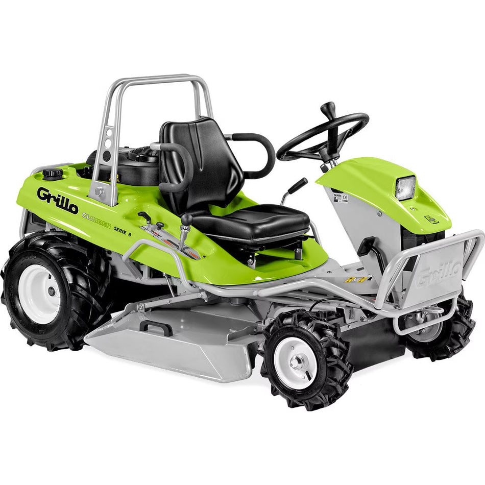 Tractoras Hidrostatic de tuns si tocat vegetatie cu garda joasa (tip kart) si roti tractor + frana de lucru, 18 CP, benzina, 91 cm GRILLO Climber 8.22